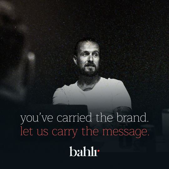 A bahlr social post, produced by bahlr