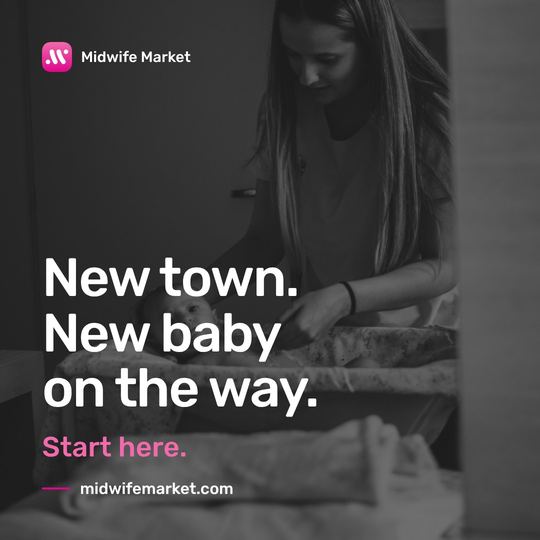 A Midwife Market social post, produced by bahlr
