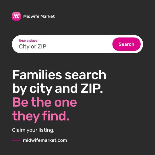 A Midwife Market social post, produced by bahlr