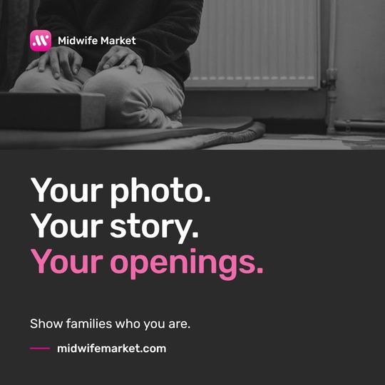 A Midwife Market social post, produced by bahlr