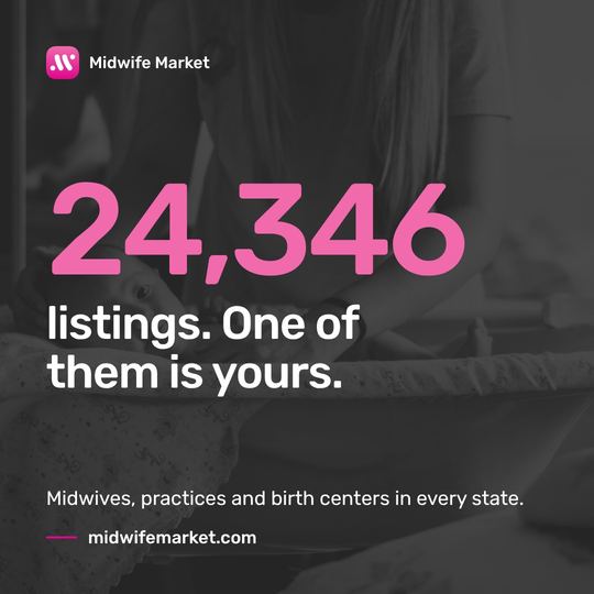 A Midwife Market social post, produced by bahlr