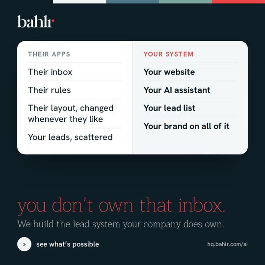 A bahlr social post, produced by bahlr
