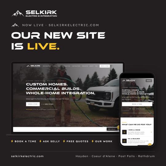 A Selkirk Electric social post, produced by bahlr