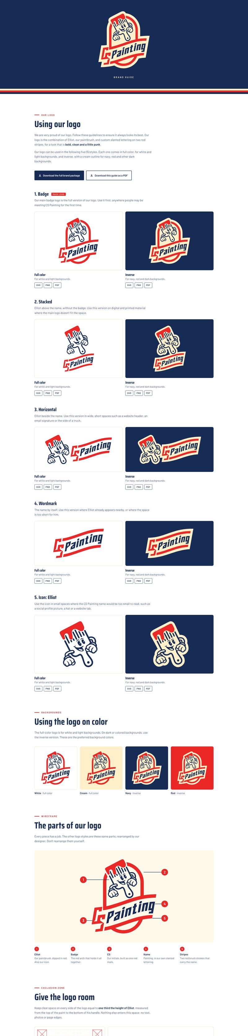 The CS Painting brand guide