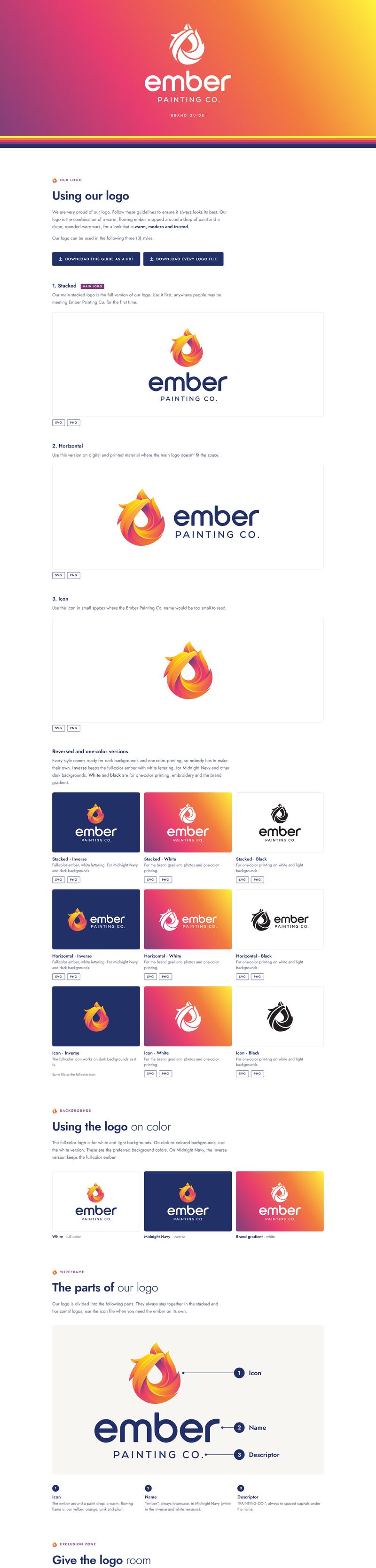 The Ember Painting Co. brand guide