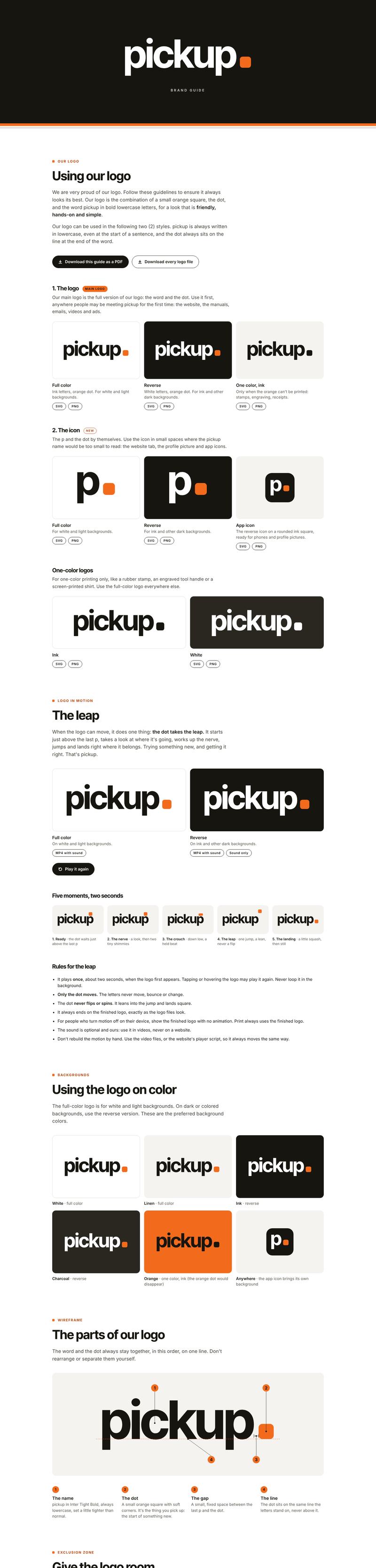 The pickup brand guide