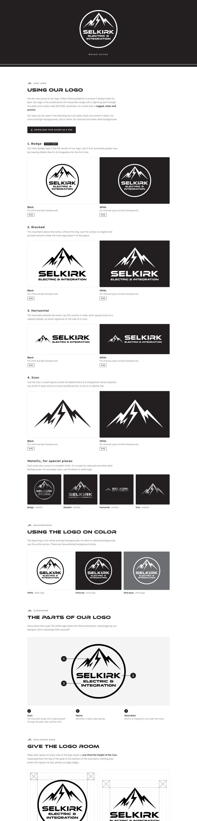 The Selkirk Electric & Integration brand guide