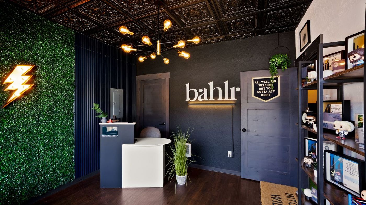 The front desk at the bahlr studio in Hayden, Idaho