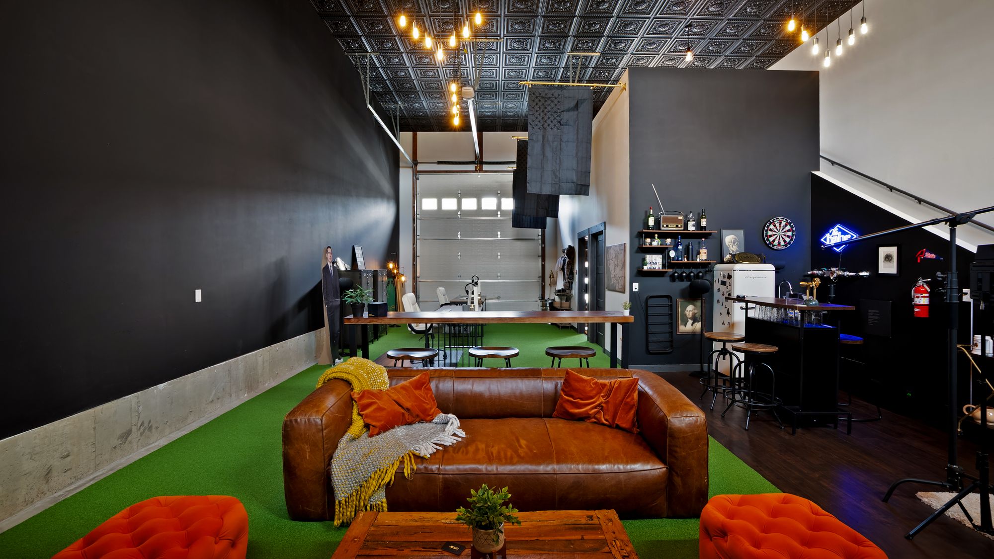 The lounge at the bahlr studio, where friends and clients hang out