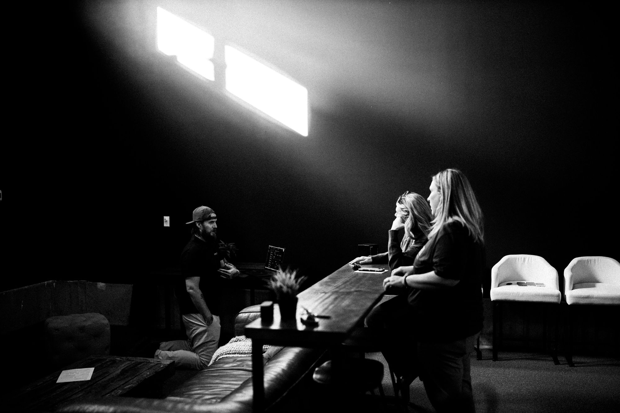 A planning meeting with clients at the bahlr studio