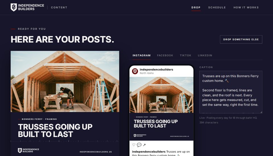 Finished posts, ready to approve